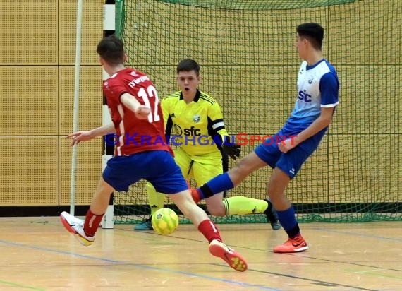 Futsal-Kreismeisterschaften Sinsheim B-Junioren in der Kraichgauhalle in Gemmingen - Futsal Endspiel B-Junioren SV Rohrbach/S vs JSG Obergimpern/Bonfeld/Fürfeld 1 (© Siegfried Lörz)